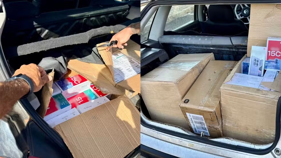 Brasileiro que estuda medicina no Paraguai &eacute; preso pela segunda vez em uma semana transportando mais de 100 celulares irregulares, no PR