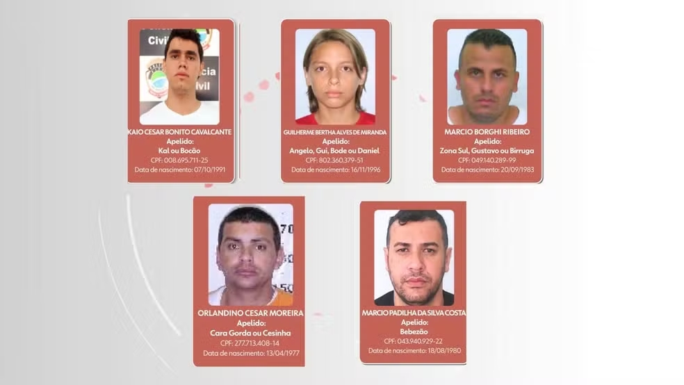 'Bebez&atilde;o', 'Cara Gorda', 'Boc&atilde;o' e mais: veja quem s&atilde;o os foragidos mais procurados do Paran&aacute;, segundo Minist&eacute;rio da Justi&ccedil;a