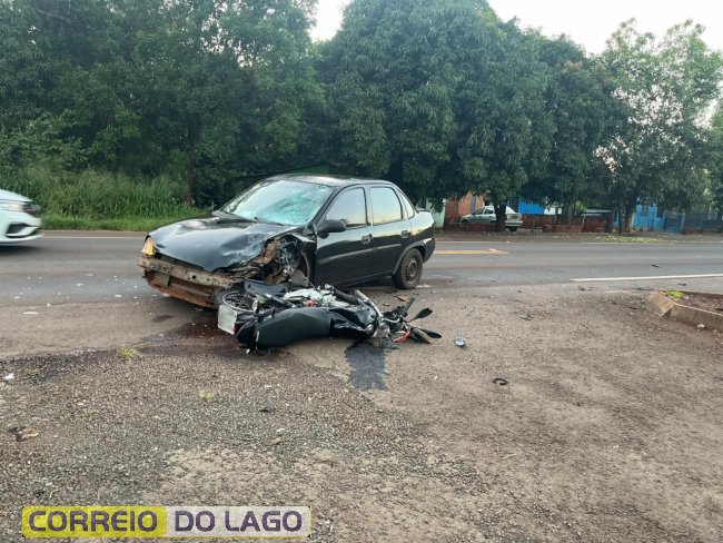 Motociclista v&iacute;tima de acidente em Santa Helena est&aacute; em estado grav&iacute;ssimo