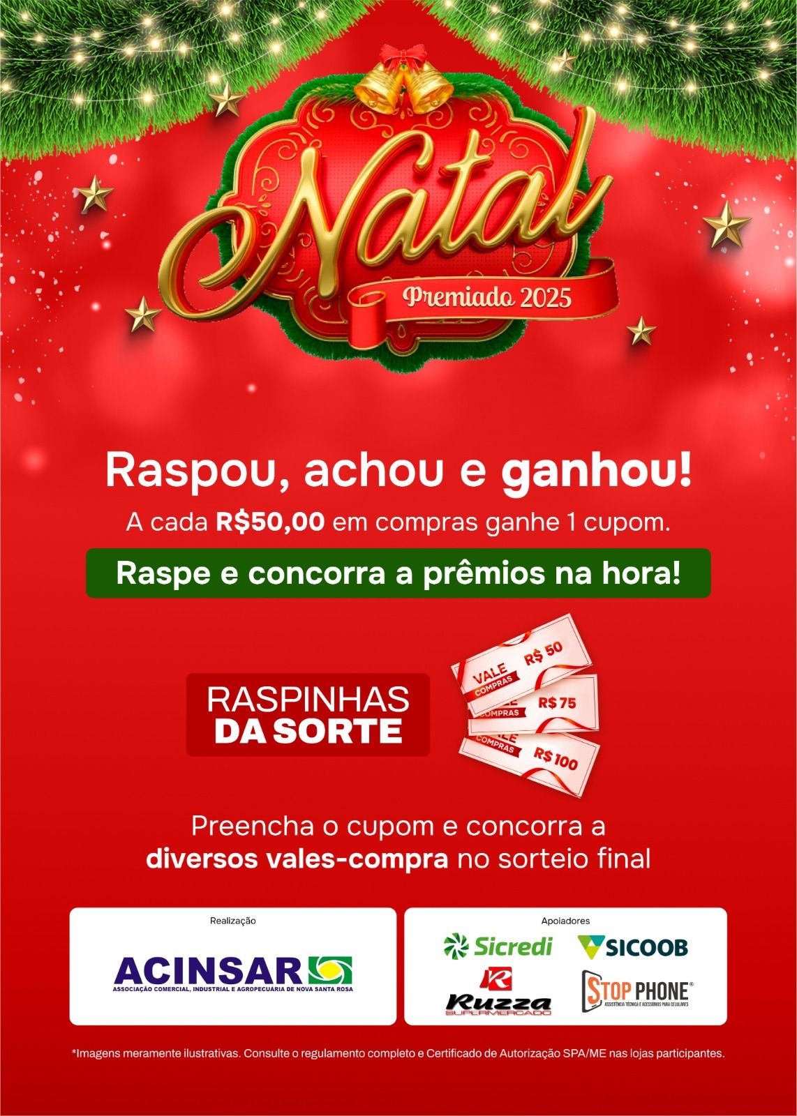 Come&ccedil;ou a Campanha Natal Premiado Acinsar 2025