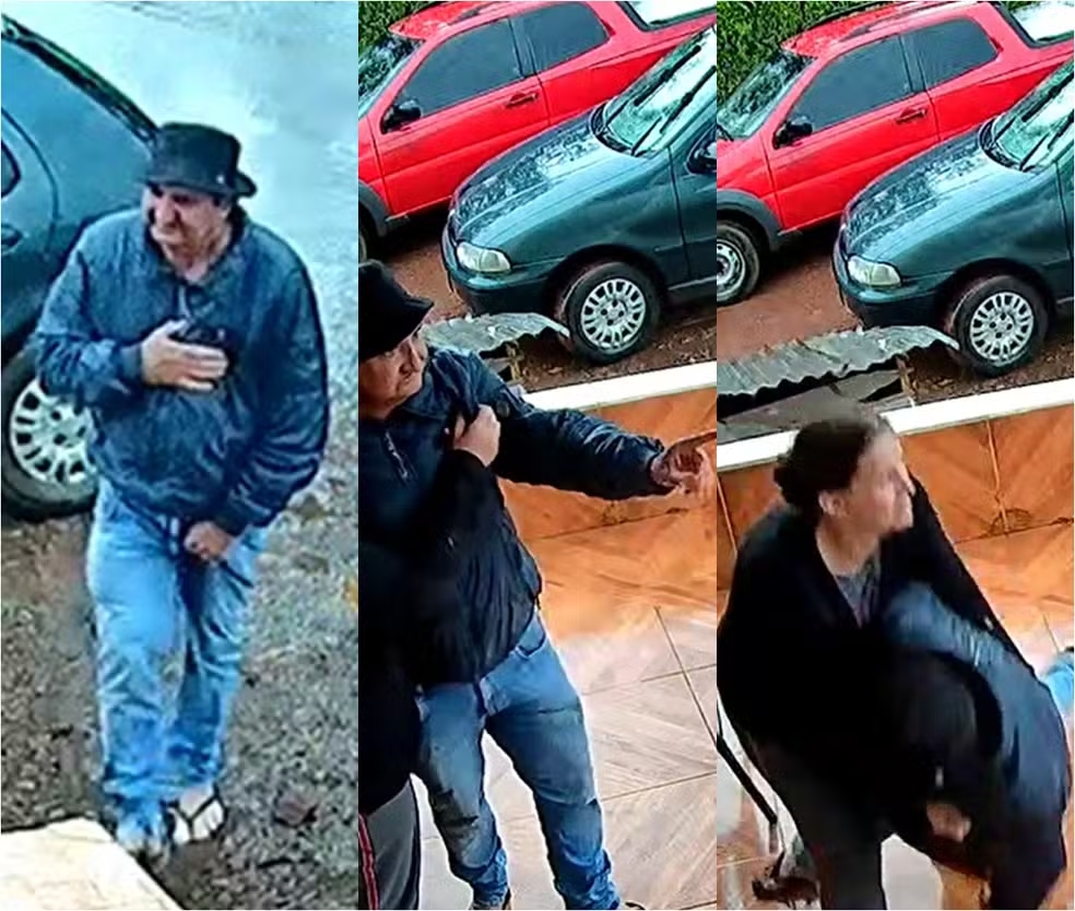 Homem &eacute; atingido no peito por tiro, caminha at&eacute; a esposa e aponta para o autor antes de morrer em SC