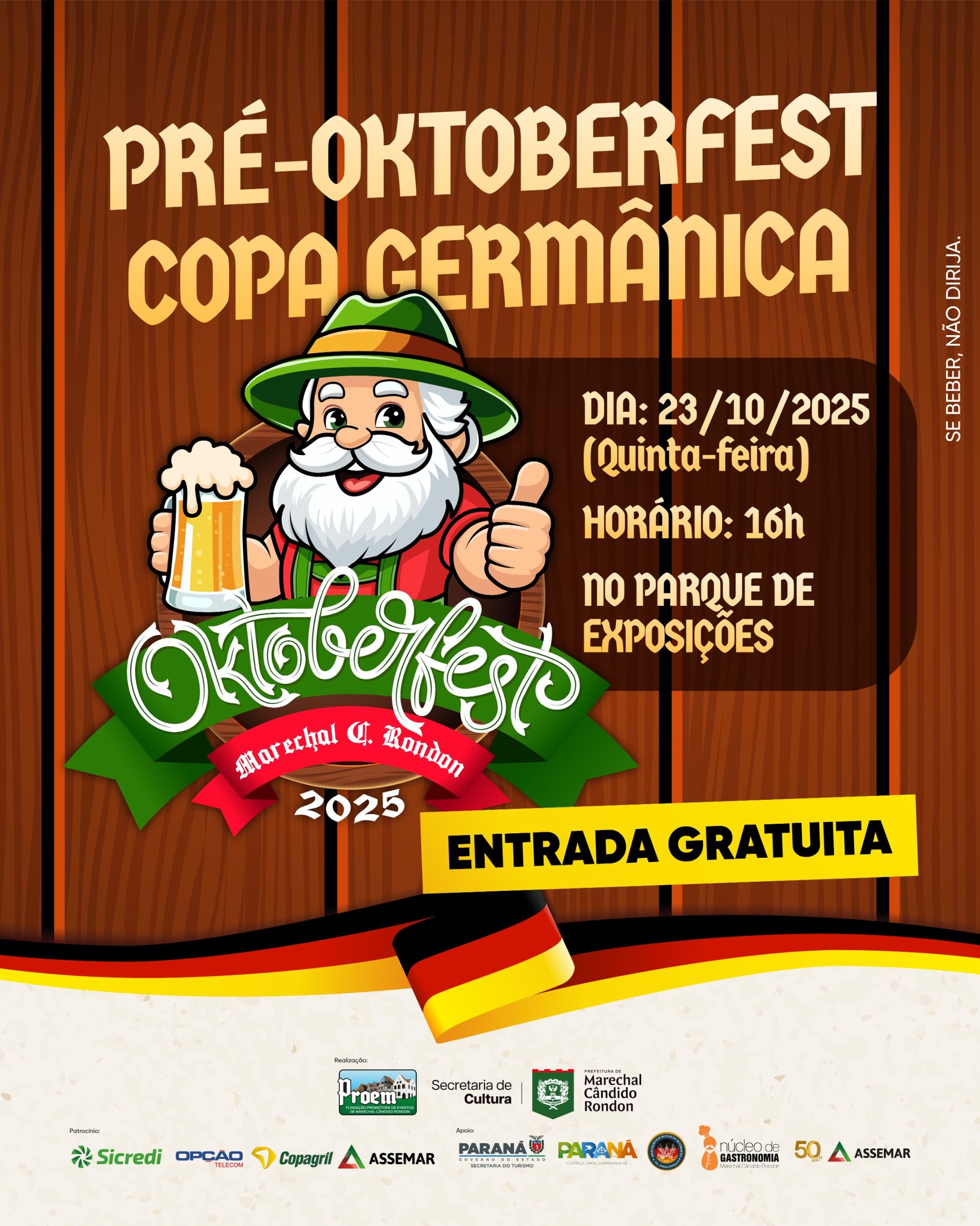 Copa Germ&acirc;nica, no parque de exposi&ccedil;&otilde;es, sedia Pr&eacute;-Oktoberfest nesta quinta-feira